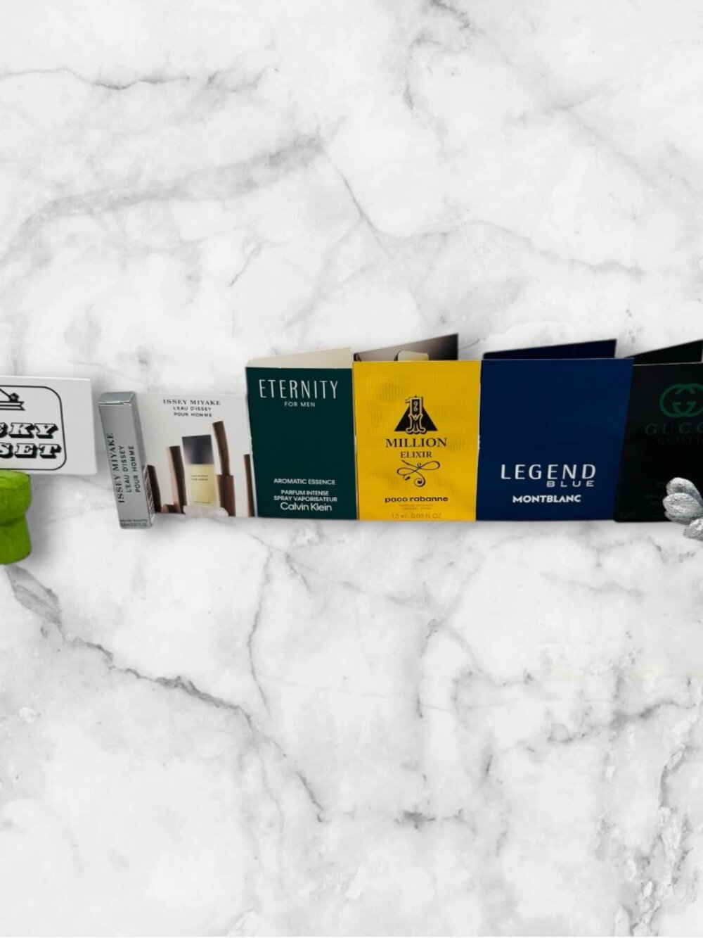 Lot of 5 Issey Miyake,Calvin Klein,Paco Rabanne,Montblanc,Gucci,Samples-5pc-NEW